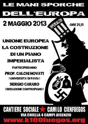 Volantino 2 Maggio 2013 - le mani sporche dell'europa