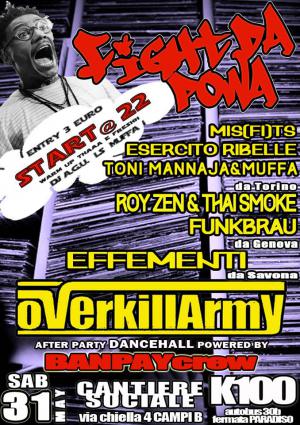 Volantino 31 Maggio 2014 Serata Hip Hop - Misfits Esercito Ribelle Toni Mannaja&Muffa Roy Zen & Thai Smoke Funkbrau Effementi OverkillArmy