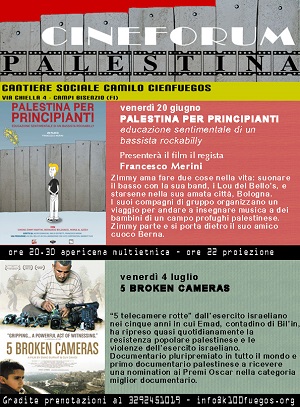 Volantino cineforum palestina