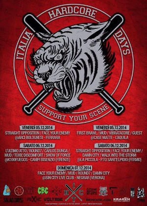 Volantino 6 Dicembre 2014 Italian hardocre days - Support your scene