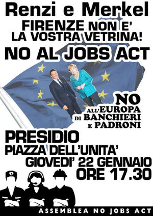 Volantino 22 Gennaio 2015 manifestazione NO JOBS ACT
