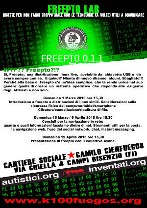 Volantino laboratori Freepto