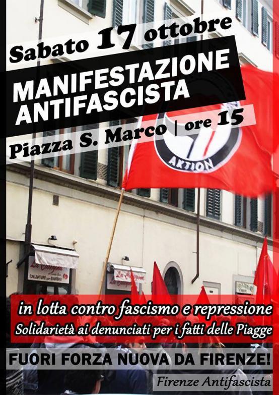Volantino 17 Ottobre 2015 Corteo Antifascista piazza S. Marco ore 15