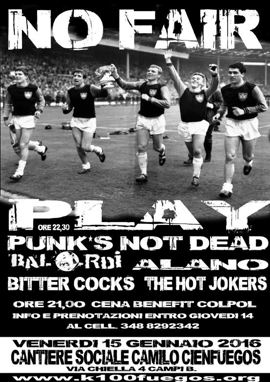 Volantino 15 Gennaio 2016 Punk's not dead