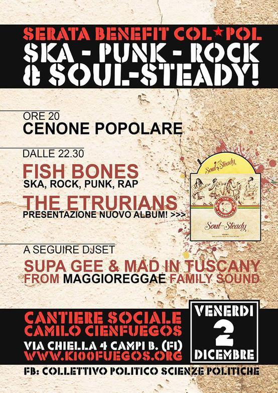 Volantino 2 Dicembre 2016 Serata Colpol - Etrurians & Fish Bons & Supa Gee