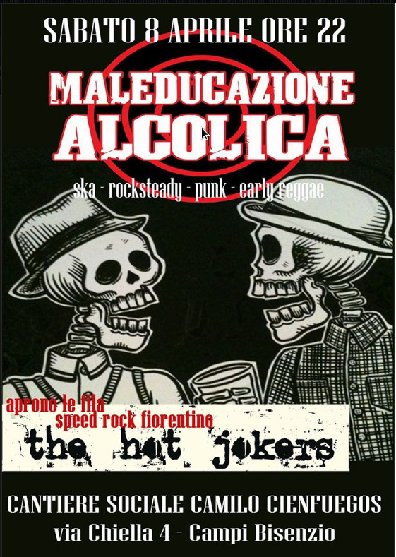 Volantino Volantino 8 Aprile 2017 Maleducazione Alcolica & Hot Jokers