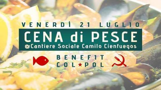 Volantino Cena di Pesce benefit ColPol