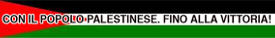 Con il popolo e la resistenza palestinese. Fino alla vittoria!