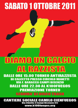 Torneo calcetto - Diamo un calcio al razzista