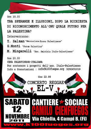 Volantino 12 Novembre 2011 - Serata Palestina