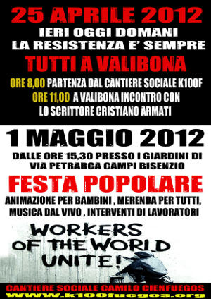 Volantino 25 Aprile e 1 Maggio 2012