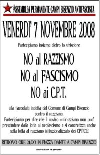 volantino manifestazione 7 novembre 2008