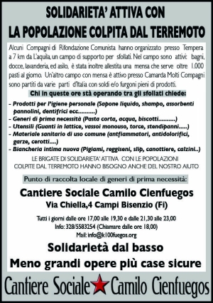 volantino emergenza abruzzo