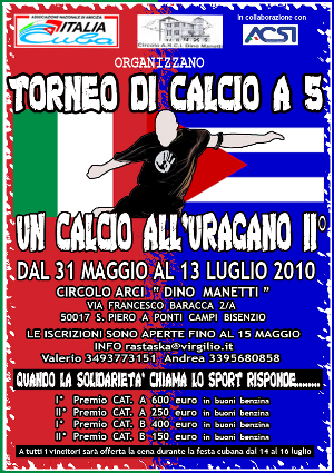 volantino un calcio all'uragano